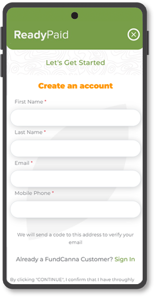 readypaid create account